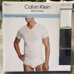 Calvin Klein Men's Classic Fit Multi Color V- neck T-shirts